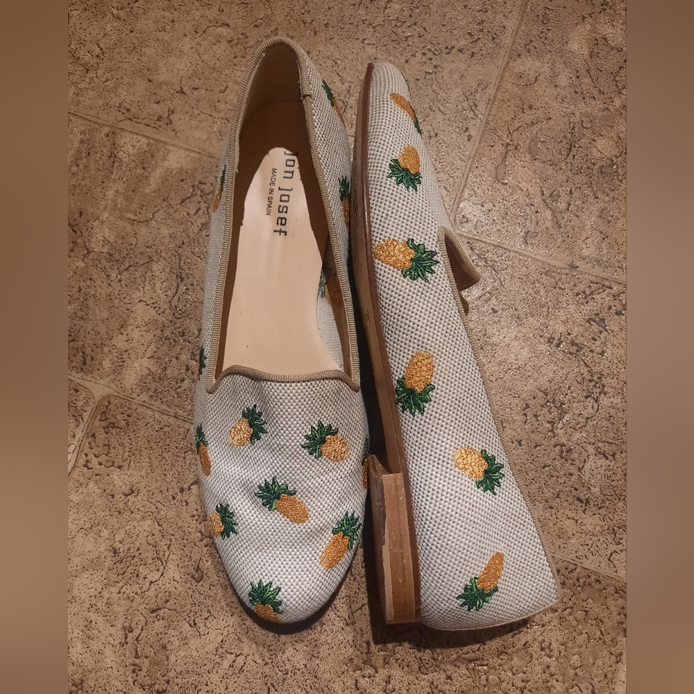 Jon Josef Gatsby‎ Mini Pineapple Linen Loafer Flat - 10M